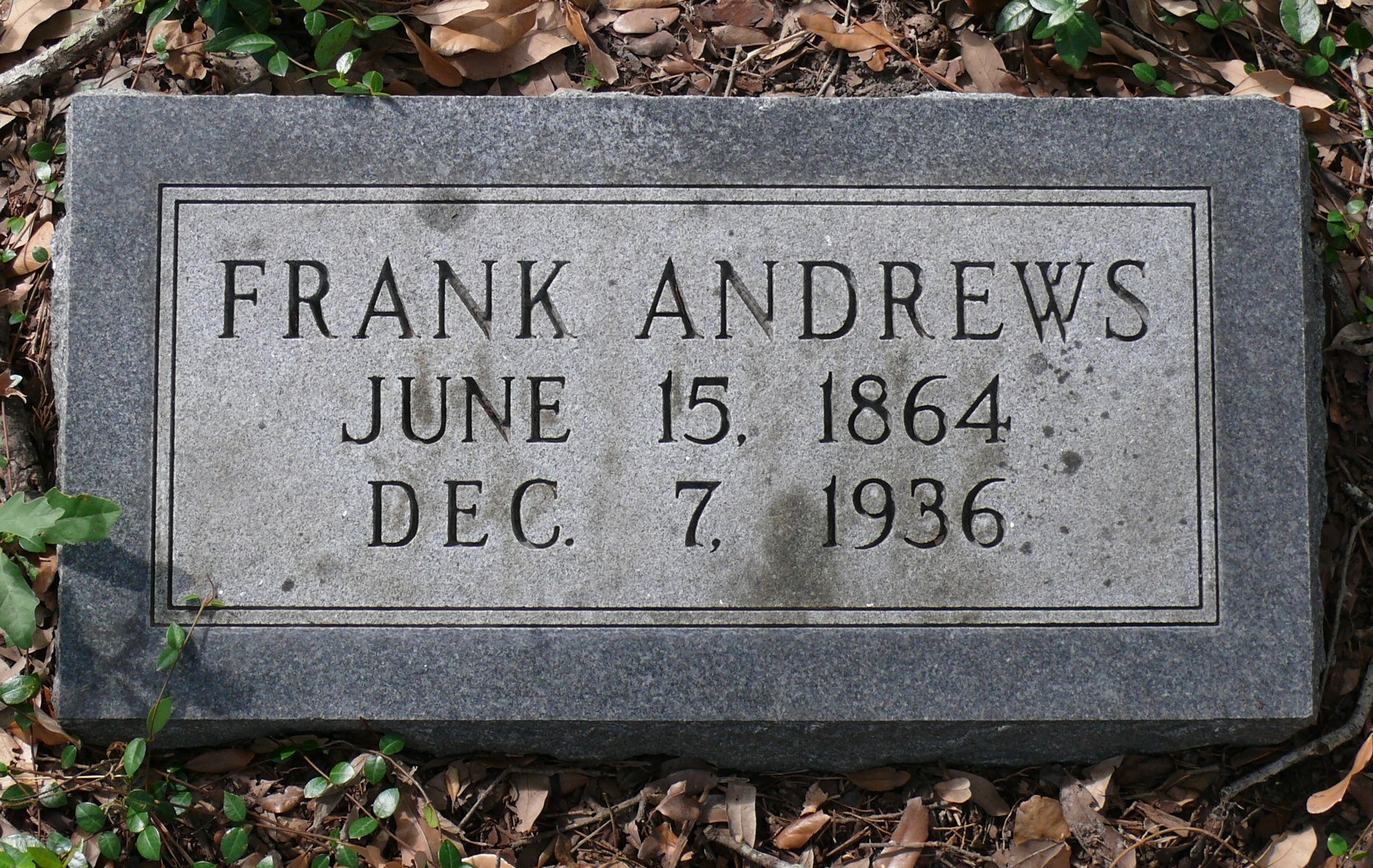 Frank Andrews tombstone