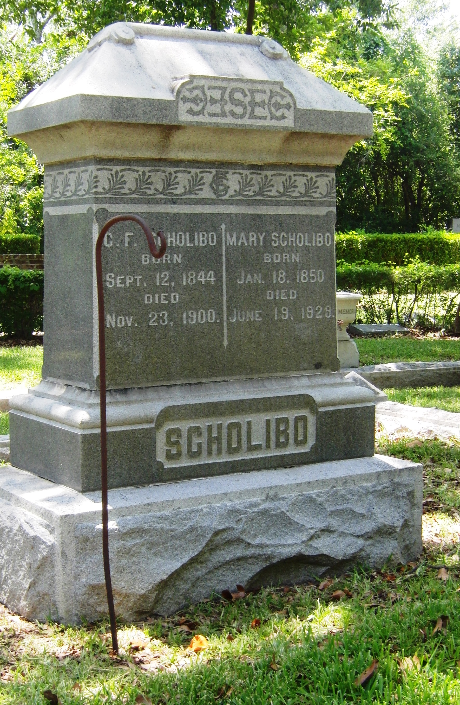 Safety Coffin Bell Holder -- Glenwood Cemetery