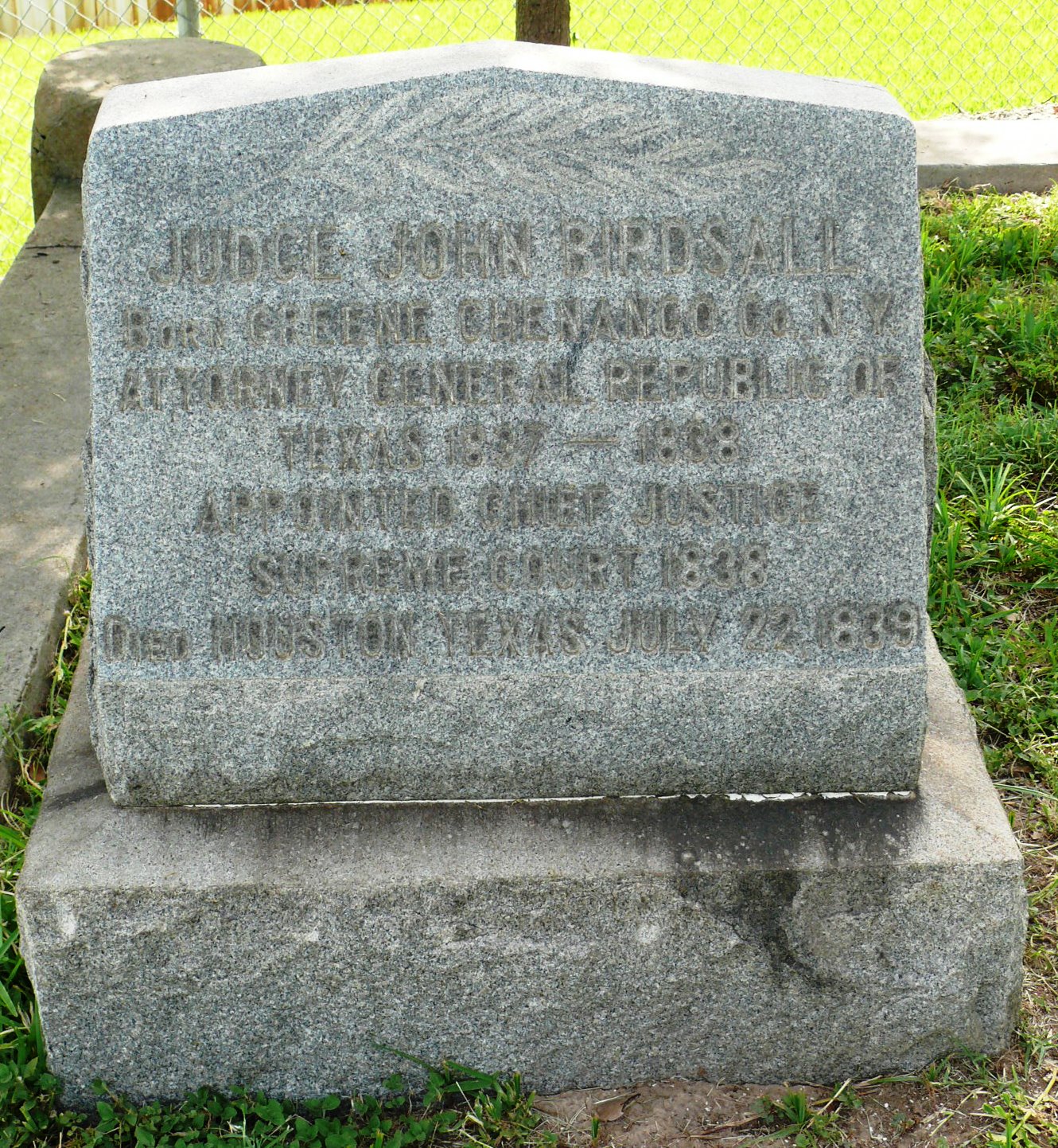 Glendale Cemetery -- John Birdsall